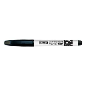 Luxor 3641 Whiteboard Marker, Black, Box of 10
