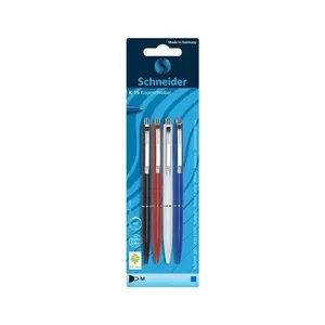 Schneider K15 Ballpoint Pens, 4-Piece Blister Pack