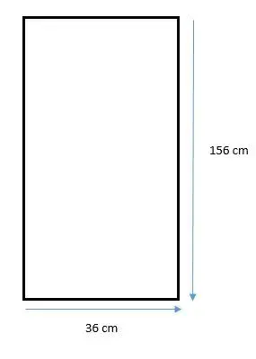 BD Art Standing Mirror 156x36 cm Black Photo 2