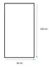 BD Art Standing Mirror 156x36 cm Black Photo 2