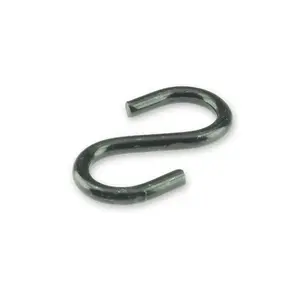 Suki S-Hooks 4.0x35 mm, Black, 7 Pieces