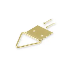 Suki Picture Hanger, Brass Plated, 4/2 Holes, 6 Pieces