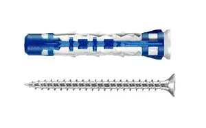 NYLON PLUG WIT SCR 8X35 BLUEFIX/VA 10PCS