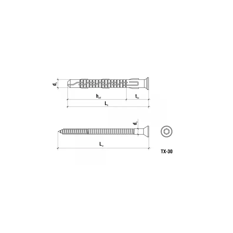 Klimas KPS-FAST-10200S Frame Fixing Pin 10x200 mm Photo 3