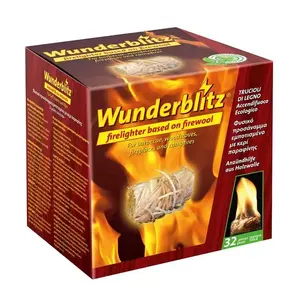 Древесная шерсть для розжига WUNDERBLITZ, 32 штуки