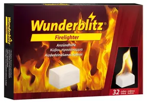 Белые растопочные материалы WUNDERBLITZ, 32 штуки