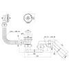 ANI PLAST E056VDEU Flexible Bath Trap with Overflow Photo 2