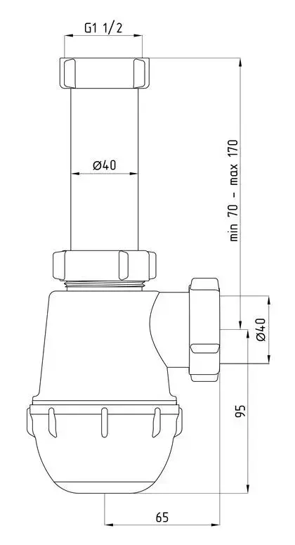 ANI PLAST A0120VDEU Sink Siphon Photo 2