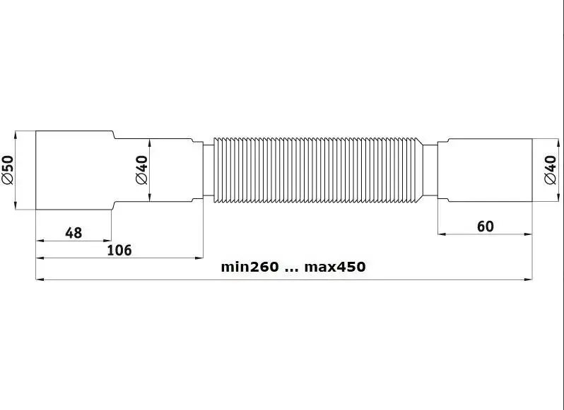 ANI PLAST K436VDEU Flexible Pipe 40x40/50 mm Photo 2