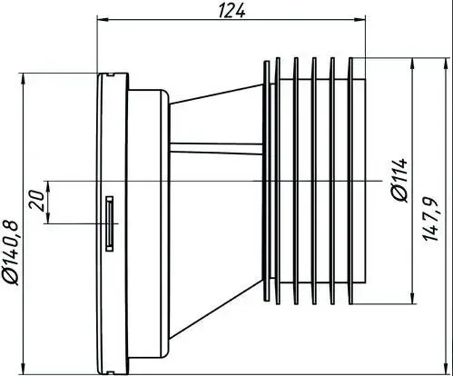 Манжета для унитаза ANI PLAST W0220VDEU 20 мм Photo 2