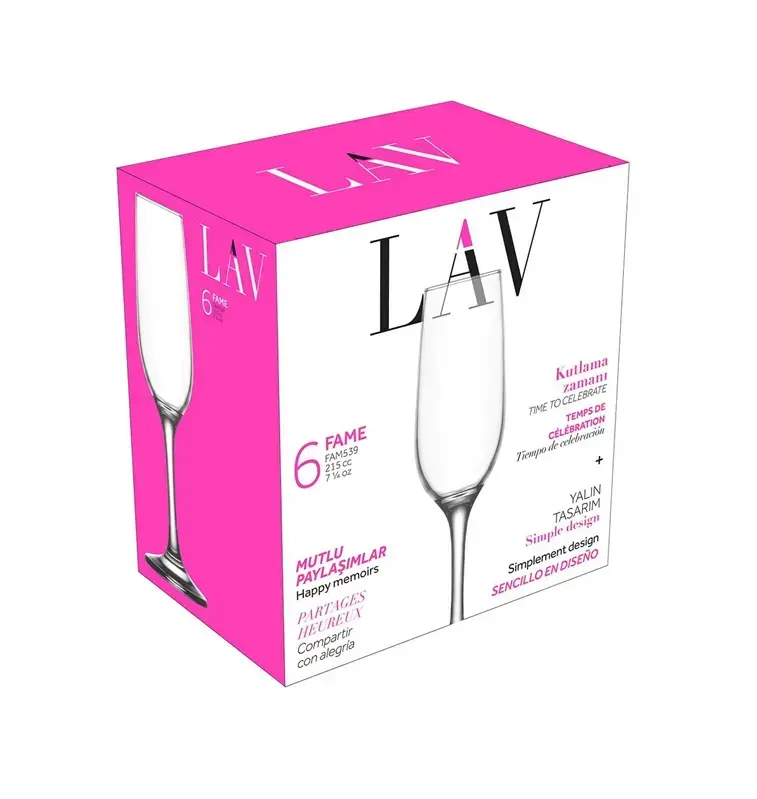 LAV Fame šampanieša glāžu komplekts 215 ml (6 gab.) Photo 2