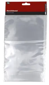 Transparent Storage Bags, 23.5 x 14.5 cm, Set of 10