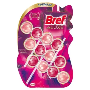 Tualetes tīrīšanas līdzeklis un atsvaidzinātājs Bref Delux Magnolia 3x50g