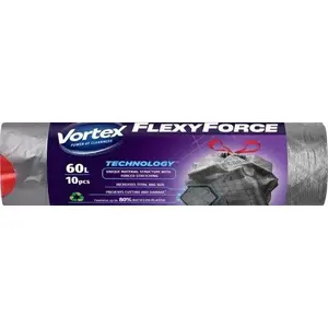 Atkritumu maisi Vortex Flexy Force, 60 litri, 10 gabali