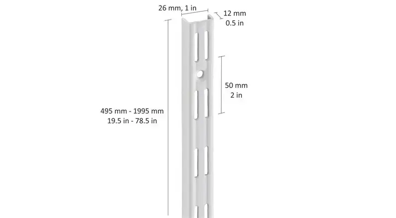 DOLLE Wall Upright 495 mm Double Slot Photo 2
