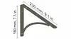 Кронштейн для полки DOLLE Arch 230x180 мм антрацит Photo 2