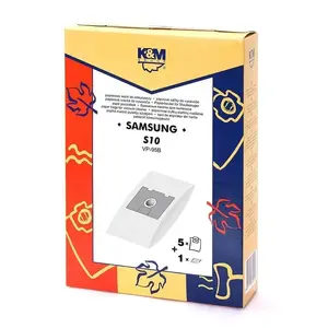 km S10 Vacuum Cleaner Bags for Samsung VP-95B, 5+1 Pack