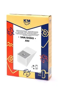 km X02 Universal Vacuum Cleaner Bags, 5+1 Pack