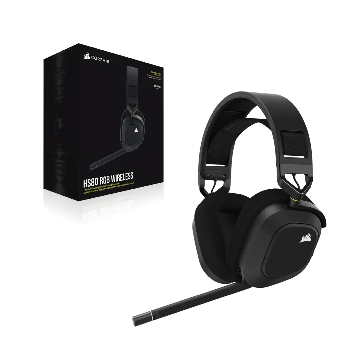 Corsair HS80 RGB bezvadu spēļu austiņas Photo 2