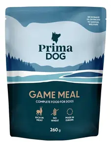 PrimaDog Wet Dog Food with Wild Animal Meat, 260g