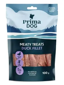 Лакомство для собак PrimaDog, утка, 100 г