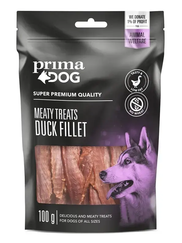 Лакомство для собак PrimaDog, утка, 100 г Photo 2