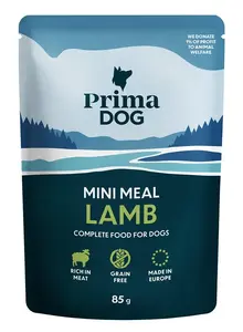 PrimaDog Wet Dog Food with Lamb, 85g