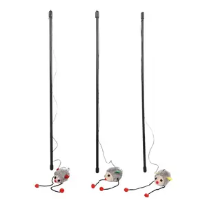 Rotaļlieta kaķiem Flamingo DANGLER, melna/pelēka