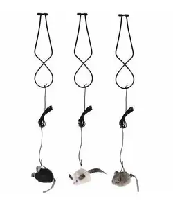 Rotaļlieta kaķiem Flamingo Bungee Mouse