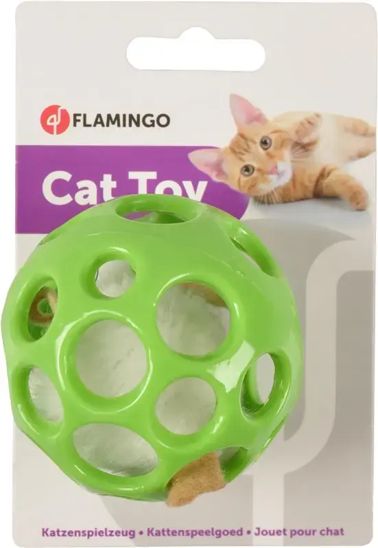 Игрушка для кошек Flamingo Ball with Holes Photo 2