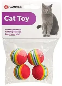 Rotaļlieta mājdzīvniekiem Flamingo Rainbow Ball, daudzkrāsaina