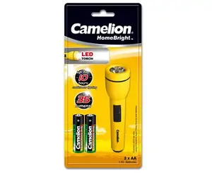 Светодиодный ручной фонарь Camelion FL1L2AAB2R6P, 35 лм, пластиковый корпус