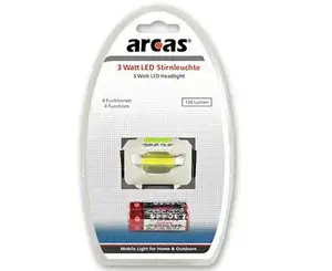 ARCAS 30710014 LED Headband Flashlight, 120 lm, White