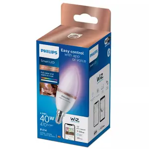 Philips Wiz C37 LED Candle Bulb 4.9W E14 Smart Wi-Fi and Bluetooth