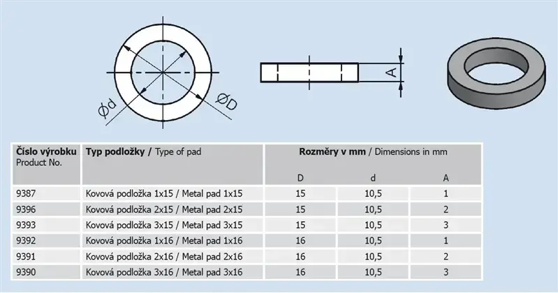 TKZ Polna Washer Ø1.6 cm, Nickel-Plated, 10 pcs Photo 2