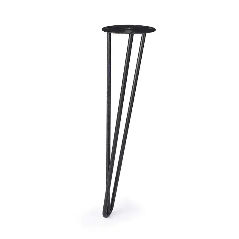 Мебельная опора REI Hairpin Triple 400 мм, черная Photo 2