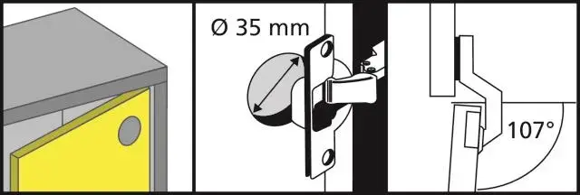 Blum CLIP top BLUMOTION Inner Hinge 107° D35 Photo 3
