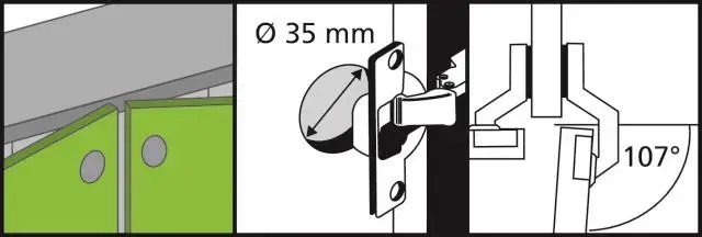 Blum CLIP top BLUMOTION Half Overlay Hinge 107° Photo 3