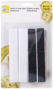 Pašlīpošā Velcro lente 2x75 cm, 4 gabali