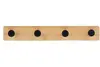 NENURODYTA_V Bamboo Wall Hanger with 4 Hooks Photo 2
