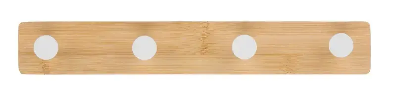 NENURODYTA_V Bamboo Wall Hanger with 4 Hooks Photo 3