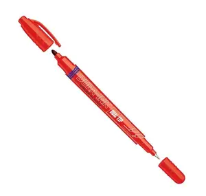 Markal Dura-Ink Dual Tip pastāvīgais marķieris, sarkans, 0.8-1.5 mm
