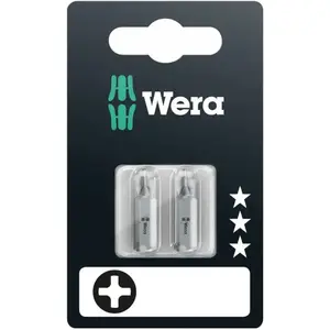 Wera PH1 x 25 mm skrūvgrieža uzgaļi, 2 gabali