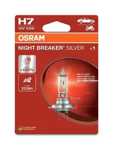 Osram 64210NBS-1BL Night Breaker Silver H7 Car Light Bulb