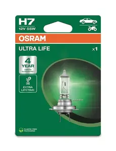 OSRAM 64210ULT H7 Halogen Car Headlight Bulb, 12V 55W