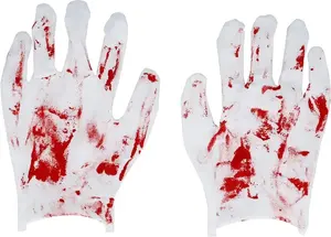 Halloween Blood Stained Gloves 18x10cm