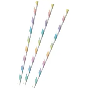 Amscan 9904286 Paper Drinking Straws, 19 cm, 12 Pieces