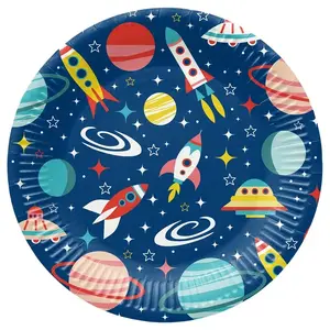 Paw Space Disposable Paper Plates, 23 cm, 8 Pieces