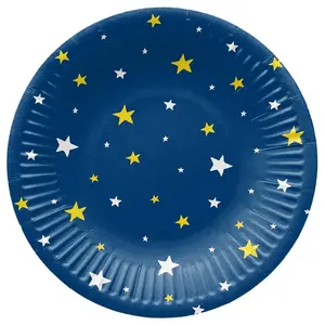 Paw Space Disposable Paper Plates, 18 cm, 8 pieces