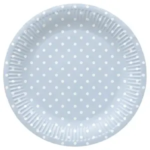 Paw Blue Dots Disposable Plates, 23 cm, 8 pieces